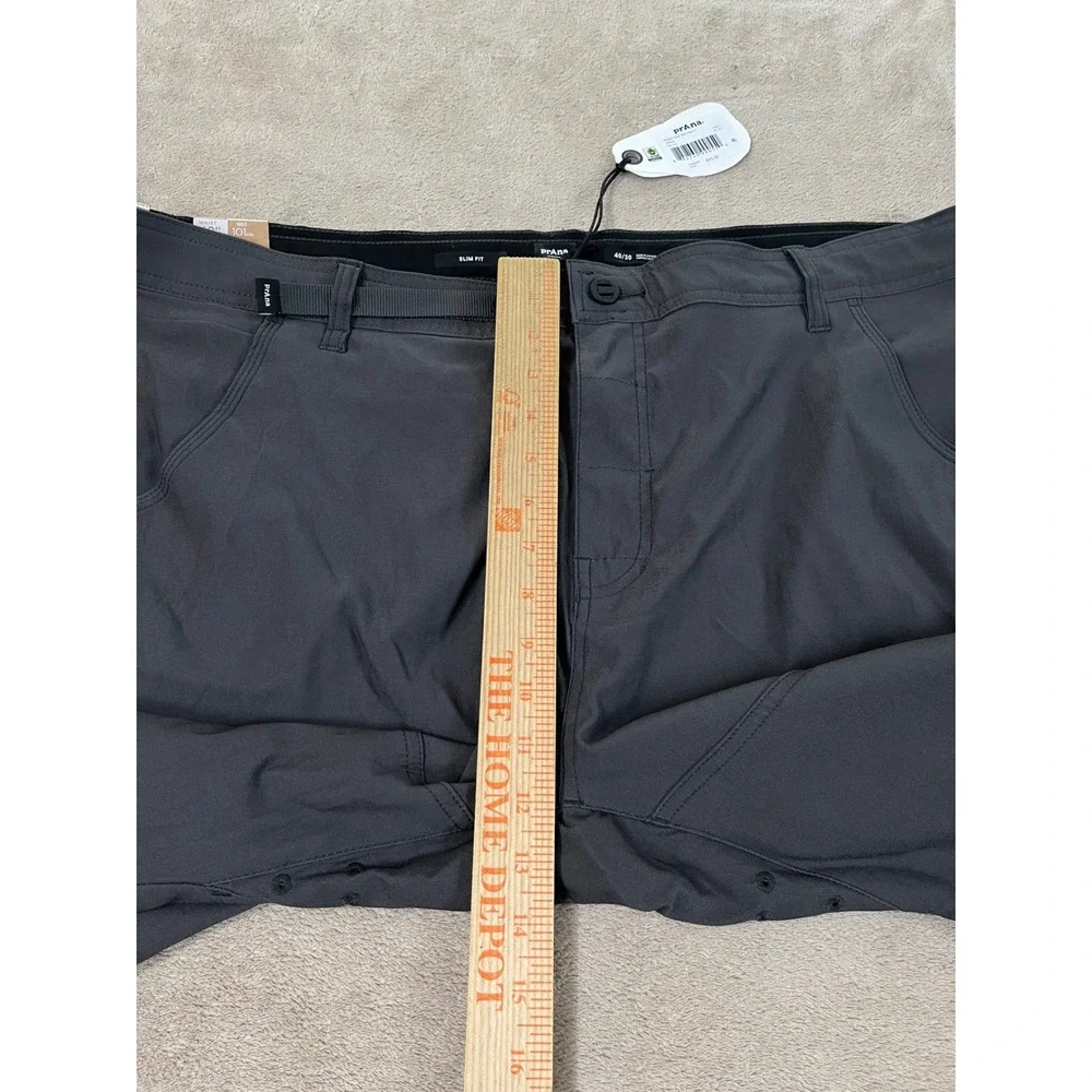 Prana Stretch Zion Slim Pant II Men's 40x30 Gray Hiking Cargo 1969831 $95 NEW